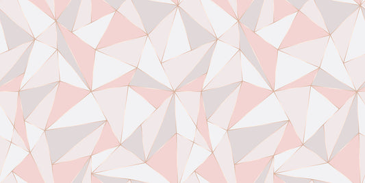 Vinilo decorativo abstracto en rosa y blanco
