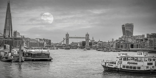 Paisaje de Londres en blanco y negro