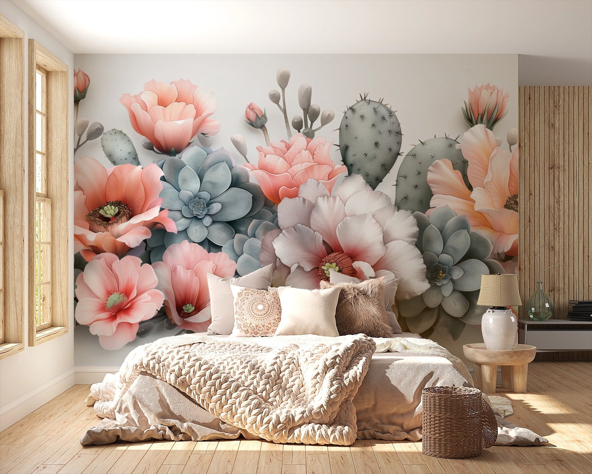 Surreal Garden: Succulents and Flowers in Harmony