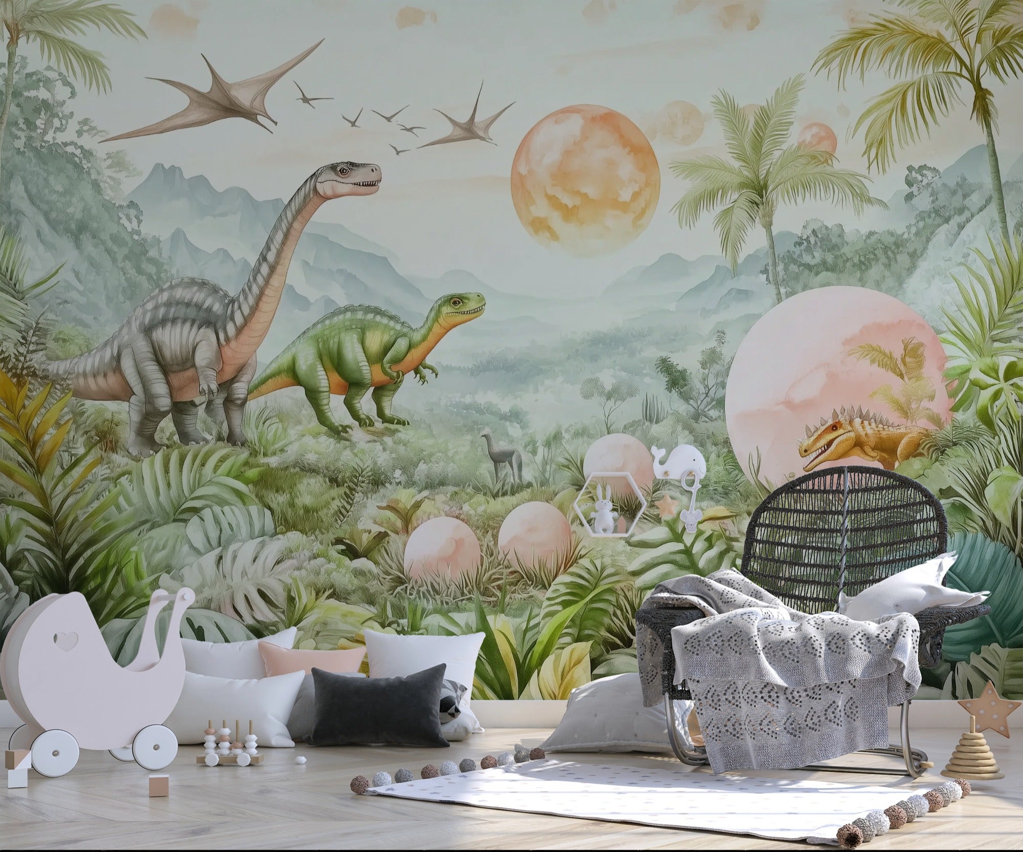 Kids' Jurassic Paradise: Dinosaurs and Giant Eggs in a Fantasy Jungle