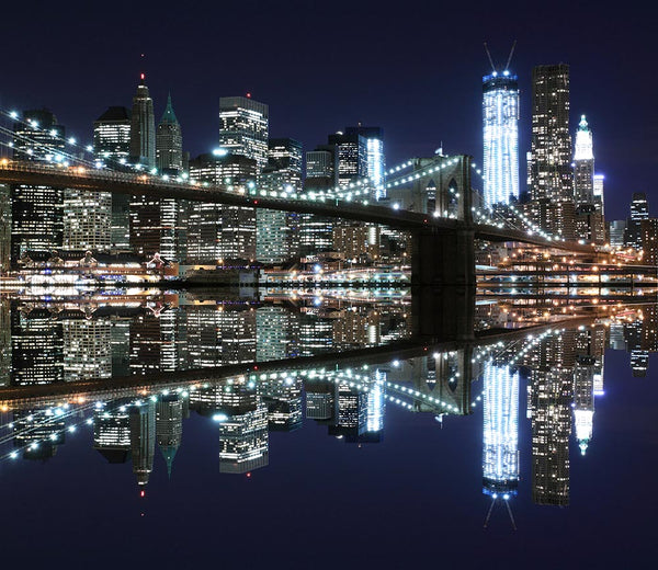 Luces del puente: Manhattan iluminado al anochecer