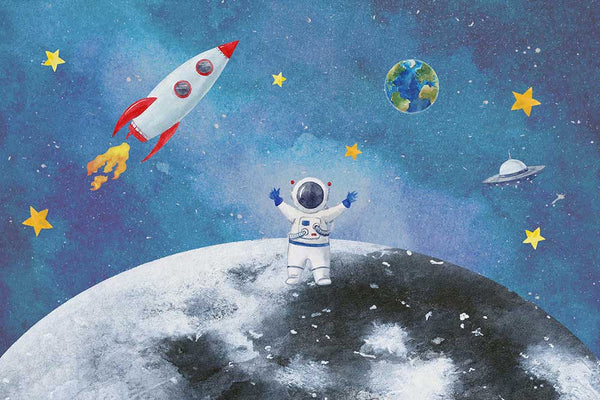 Pequeño explorador cósmico: aventuras en la luna