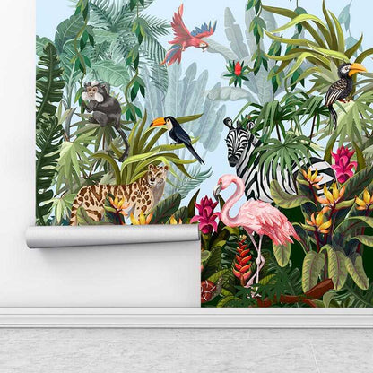 Tropical art wall stickers