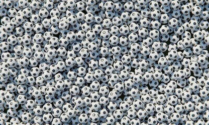 Infinite soccer balls wallpaper wall