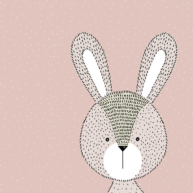 Rabbit pastel tones in pointillism decorative vinyl
