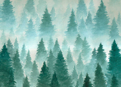 Pine forest in watercolor decorative vinyl