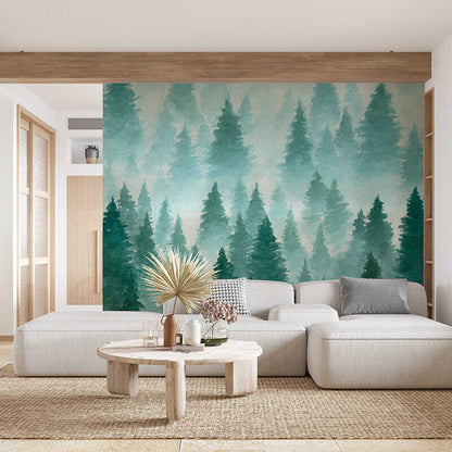 Pine forest in watercolor decorative vinyl