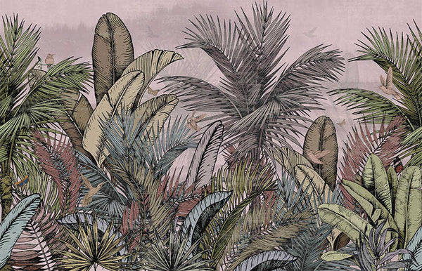 Ilustración de la vegetación tropical