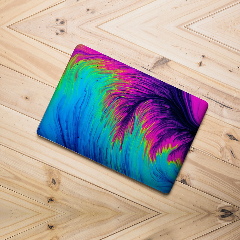 Skin para laptop olas coloridas vinilo decorativo
