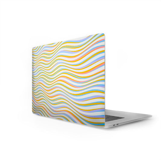 Skin para laptop ondas de color tonos claros vinilo decorativo