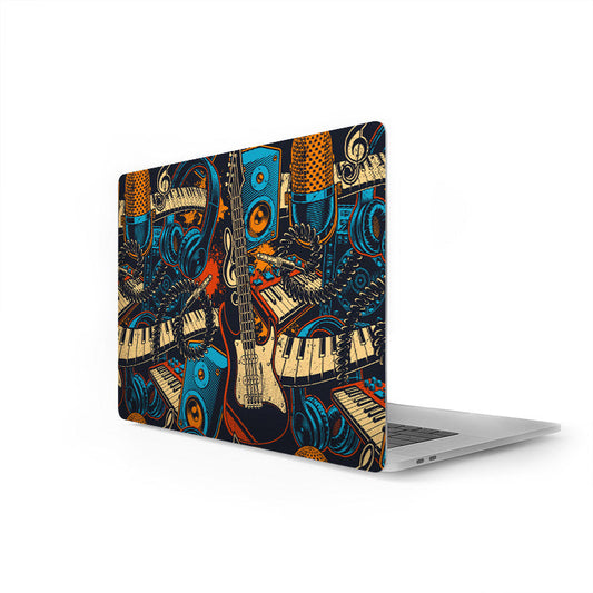 Skin para laptop de instrumentos musicales retro vinilo decorativo